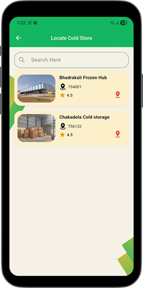 COStore list of nearby cold storages with ratings