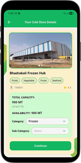 COStore cold storage details with capacity
