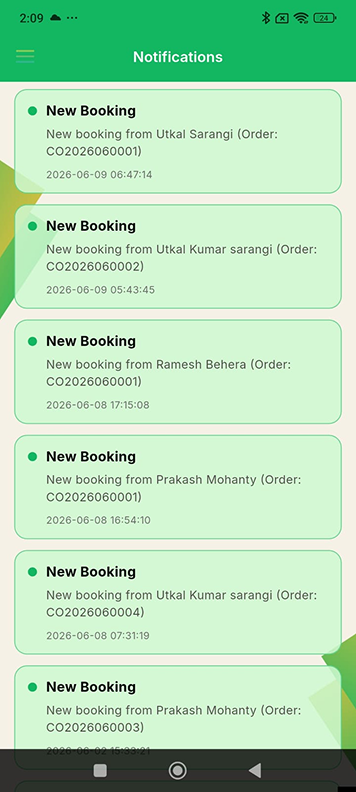 COStore vendor booking notifications