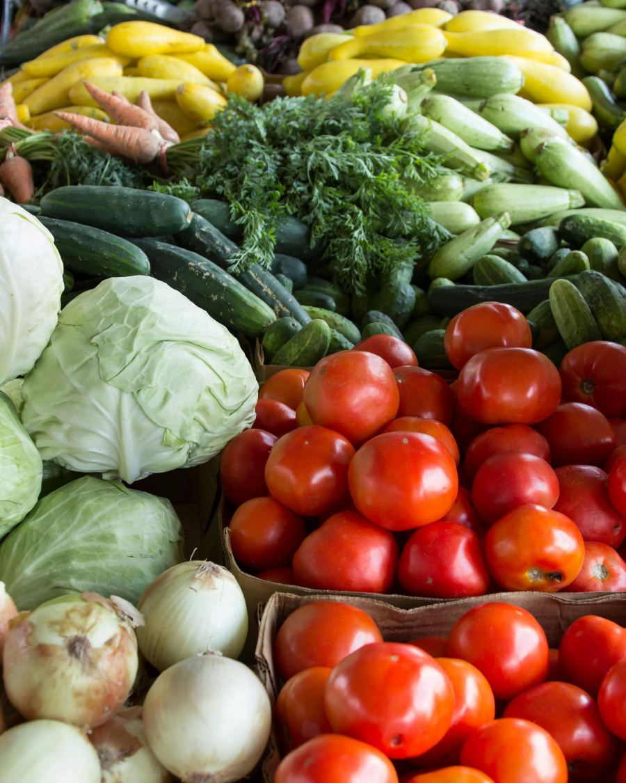 Fresh vegetables from farms