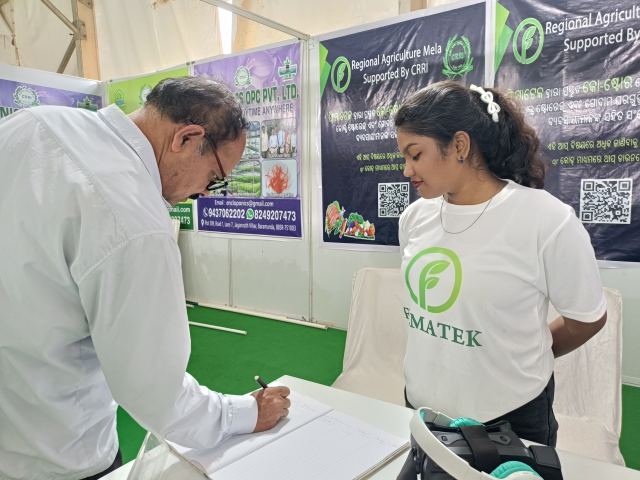 Visitor registration at our stall